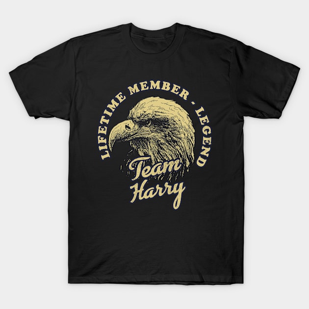 Harry Name - Lifetime Member Legend - Eagle T-Shirt by Stacy Peters Art